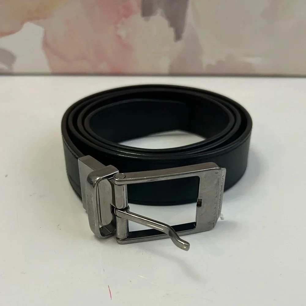 Authentic Louis Vuitton Saint-Thur Seattle Belt Clothing Black Dark